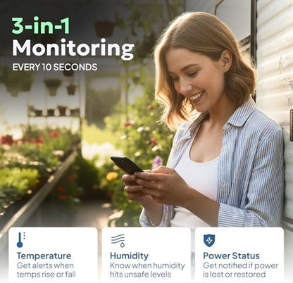Cellular Temperature Monitor, Power Outage Alarm & Humidity Sensor