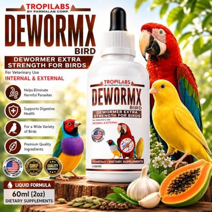 Farmalab Natural Dewormer Internal & External 100 Tabs Poultry - Vitamin for Poultry Rooster Hen Chicken Baby Chick Doves Pigeons and All Caged Birds (All Caged Birds)