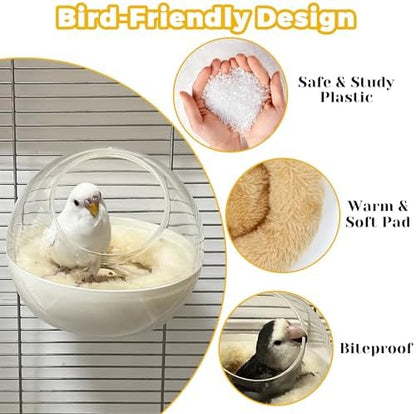 Bird Nest for Cage Bite-Resistant, Washable, Clear Observation, Warm