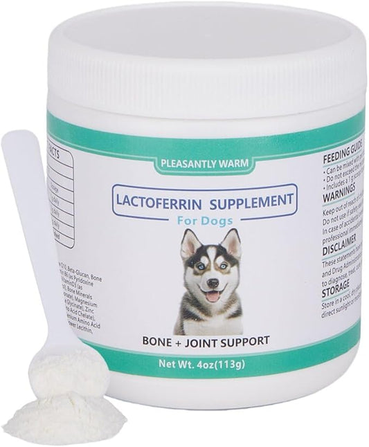 Lactoferrin for Dogs - 4oz Chicken Flavor, Supports Canine Bone, Joint & Immune Health, Premium Dog Nutritional Supplement