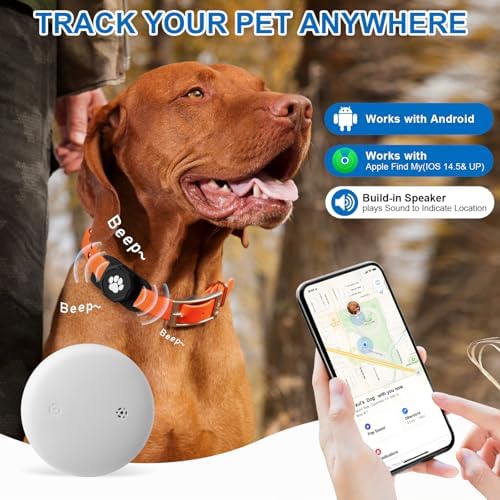 Smart Pet Tracker for Collar - Dog Tracker Pet Location Tracker with Holder
