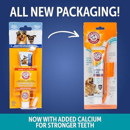 Arm and Hammer Complete Care Dog Dental Kit, Chicken Flavor, 2.5 Oz