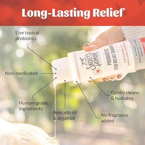 SKOUT'S HONOR Probiotic Itch Relief Shampoo for Dogs, 16 oz