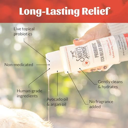 SKOUT'S HONOR Probiotic Itch Relief Shampoo for Dogs, 16 oz