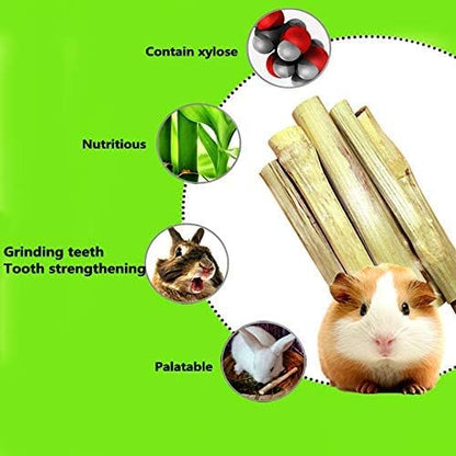 150G Rabbit Chew Toys, Rabbit Treats Made from Sweet Bamboo, Guinea Pig Keep Clean Teeth and Healthy Gums, Chew Toys for Teeth Best Bunny Toy