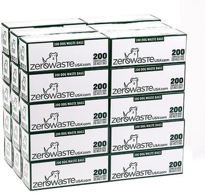 Zero Waste USA - 6,000 Premium Dog Waste Station Refill Bags, 30 Rolls