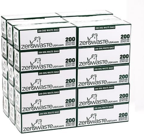 Zero Waste USA - 6,000 Premium Dog Waste Station Refill Bags, 30 Rolls