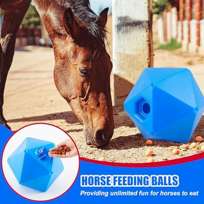 Seenelling 1 Pack Horse Treat Ball, 9" Feeder Toy for Horses, Blue