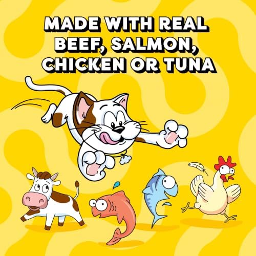 Temptations Creamy Puree Cat Treats, Beef, Chicken, Salmon & Tuna, 48 Count