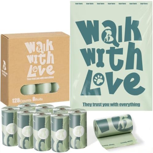 Dog Poop Bags, 128 Count Upgraded Version, Green