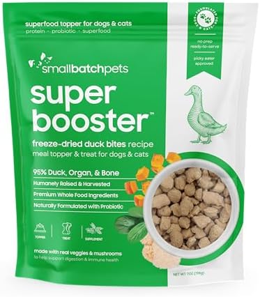 smallbatch Freeze Dried Dog Treat or Topper with Probiotics, Duck 7oz