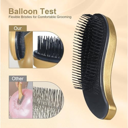 Small Dog Brush, Skin-friendly Soft Bristles (Rose Gold)