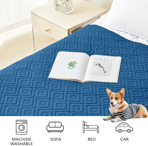 hyha Waterproof Reversible Dog Blanket, Pet Blanket for Sofa Couch