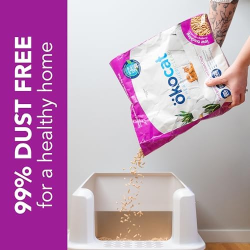 ökocat Low Tracking Natural Wood Clumping Cat Litter, Odor Control 27.5 Lbs