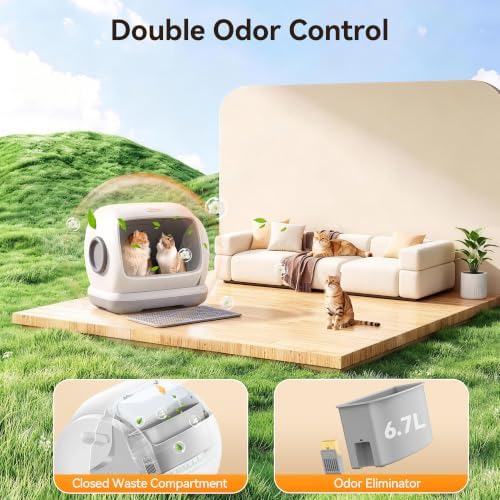 Meowant Large Space Automatic Litter Box for Multiple Cats
