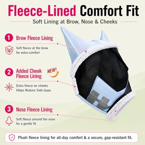 Horse Fly Mask for Horses with Ears