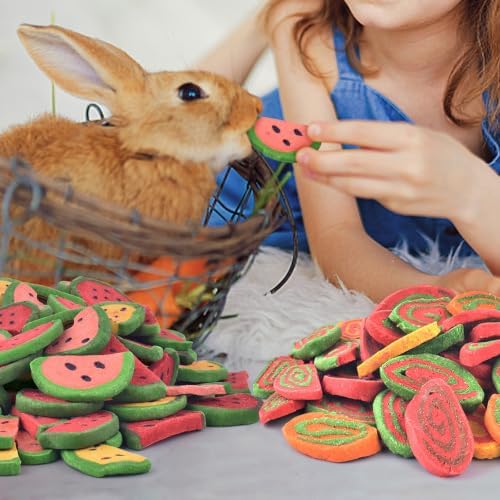KATUMO Rabbit Chew Treats - 2PCS Mixed Natural Timothy Hay Pumpkin Carrot Beet Spinach Chew Toys for Rabbit Guinea Pig Hamster Bunny Chinchilla Gerbil Small Rodent Pets