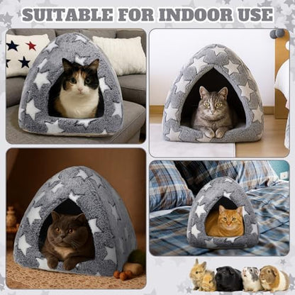 16 x 16 Cat Hideout Bed Self Warming Pet Mat with Star