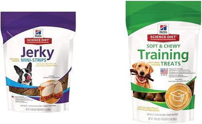 Hill's Natural Jerky Strips, All Life Stages, Great Taste, Dog Treats, Chicken (Small & mini Breeds), 7.1 oz Bag (Pack of 2)