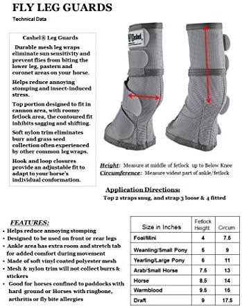 Cashel Crusader Horse Fly Leg Guards Small Horse/Arab Grey