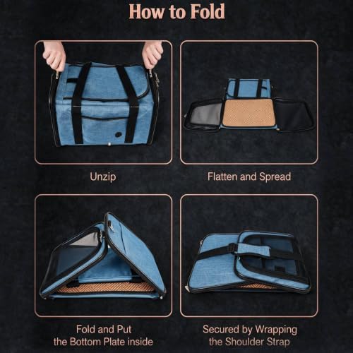 YUDODO 2 Packs 25 lbs Soft Sided Pet Carrier for Large Cat & Small Dog