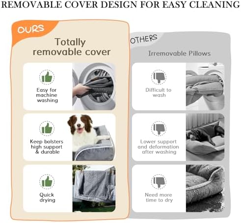Comfort Expression Orthopedic Dog Bed for Medium Size Dog with Bolster