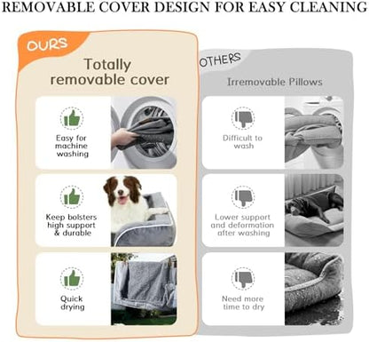 Comfort Expression Orthopedic Dog Bed for Medium Size Dog with Bolster