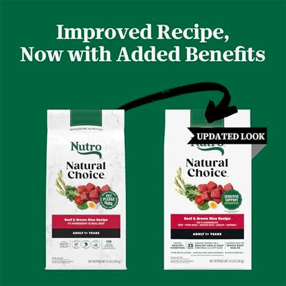 Nutro Natural Choice Adult Dry Dog Food, Beef & Brown Rice Recipe, 4.5 lb