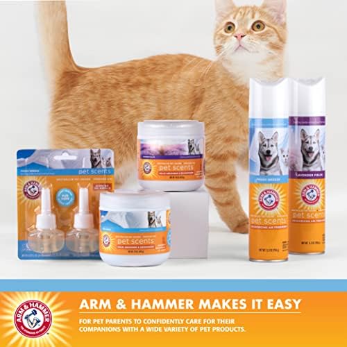 Arm & Hammer Pets Cat Litter Box Deodorizing Pods 2 pods, Fresh Breeze Scent | 2 Cat Litter Box Deodorizer from Arm and Hammer | Combats Cat Odors | 2 Adhesive Devices (Pack of 2)