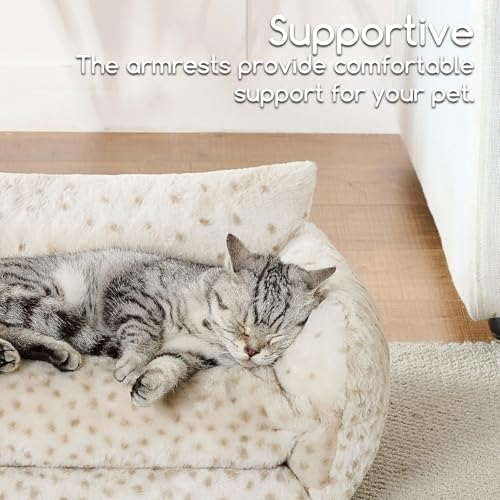 Hollypet Cat Bed Small Dog Orthopedic Couch Beds for Pets up to 13 lbs