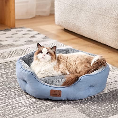 Bedsure Small Dog Bed Washable,Round Cat Beds for Indoor Cats,20in