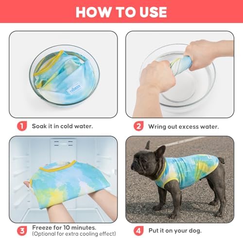 KYEESE 2Pack Dog Shirt for Large Dogs Soft Breathable T-Shirts, Purple+Blue