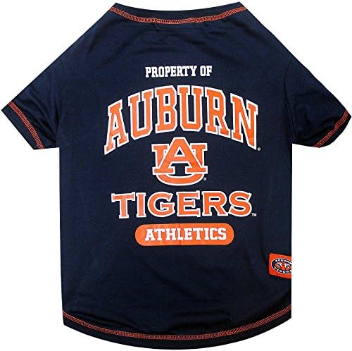 Pets First Collegiate Auburn Tigers Dog T-Shirt, X-Large. - Licensed Shirt for Pets Team Colored with Team Logos.- Premium Stretchable Materials for The Comfrot of Your Dog & Cat.