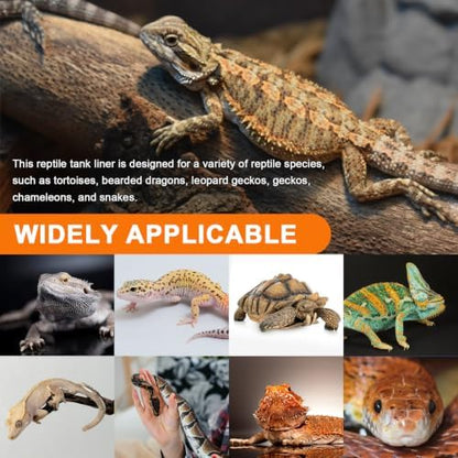 Reptile Carpet, Terrarium Liner, Reptile Bedding Substrate, 17.25" x 35.25"