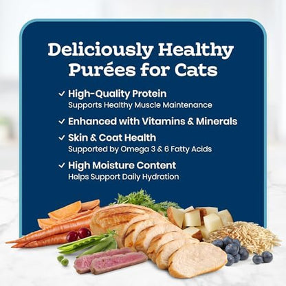 Blue Buffalo Tastefuls Purees Beef Cat Food Topper, 3 oz, 12 ct