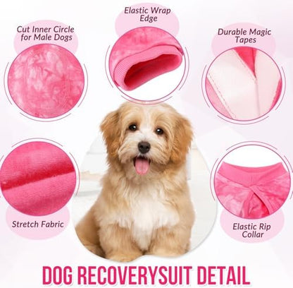 Lukovee Recovery Suit for Dogs, Onesie Spay Neuter Surgery Suit Female Male