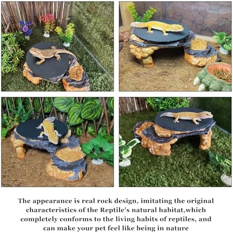 Reptile Basking Platform Gecko Hide Juvenile Beared Dragon Tank Accessories