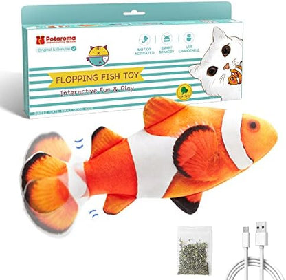 Potaroma Cat Toys Flopping Fish with SilverVine and Catnip