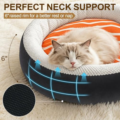 Sushi Cat Bed, Calming Small Dog Bed 21in, Washable
