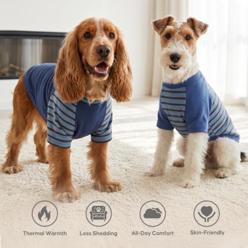 KYEESE 2Pack Dog Sweater with Sleeves Fleece Shirt for Medium Dogs