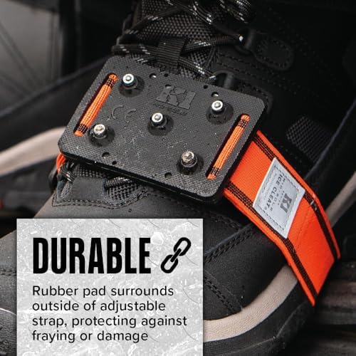 K1 Mid-Sole Ice Cleats for Men & Women - Rotatable Traction Aids For Winter Snow - Hi Vis - Low Profile