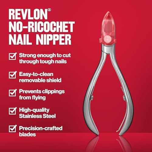 Revlon No-Ricochet Nail Nipper, Silver, 1 Count