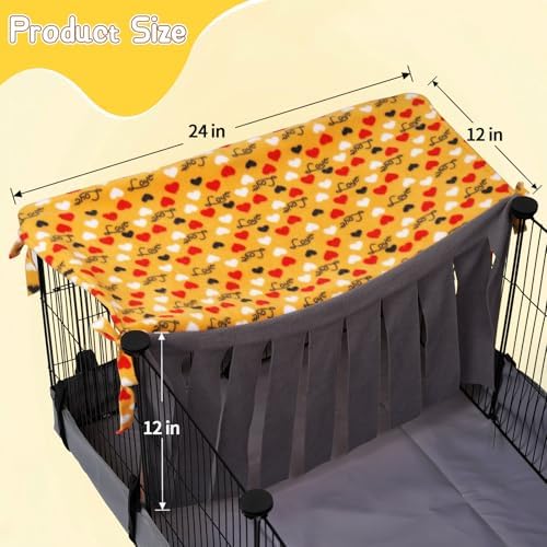 NAPLORD Guinea Pig Hideout, Guinea Pig Fleece Forest,1x2 C&C Fleece Forest for Guinea Pigs, Hedgehog, Bunny,Small Pets