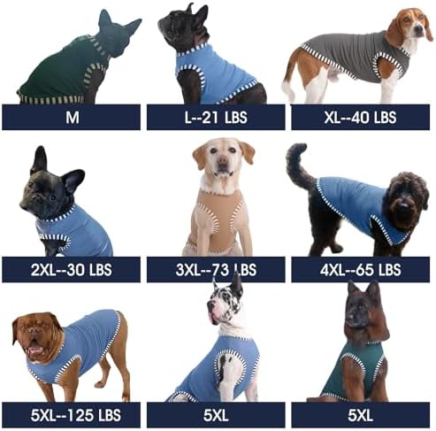IECOii 2Pack Dog T-Shirts for Large Dogs | Breathable & Lightweight Fabric, Easy-On Design for Doberman, Machine Washable, Coffee+DarkRed, 4XL