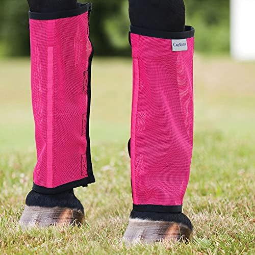Fine Mesh Fly Boots Loose Fitting & Non-Slip Horse Fly Leggings No More Horsefly Nuisance Greatly Reduce Stomping Breathable with Natural Air Flow (Set of 4)