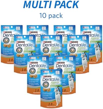 Dentalife Purina Dental Cat Treats, Pack of 10, 1.8 oz Pouch