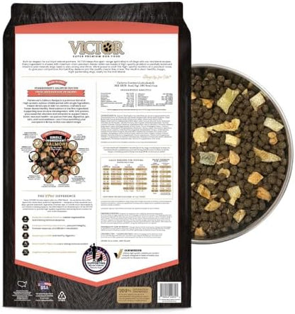 VICTOR Raw Kibble Blend - Salmon Freeze-Dried Dry Dog Food, 20 lb