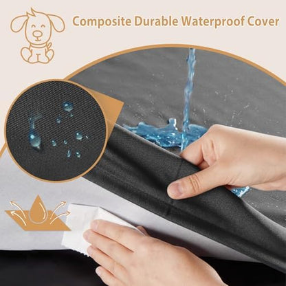 BFPETHOME Outdoor Waterproof Dog Bed for Large Dogs, Washable Cover, 54"