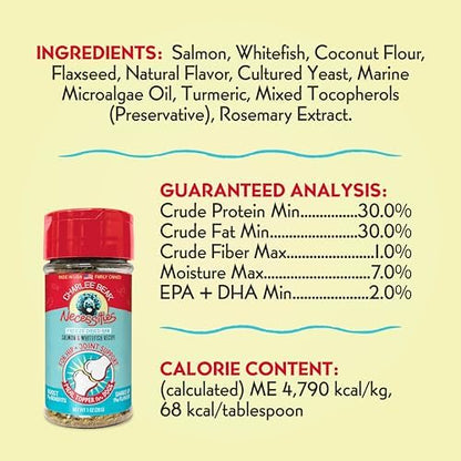 Charlee Bear Freeze Dried Salmon Dog Food Topper, Hip & Joint, 1 oz