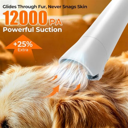 Dog Grooming Vacuum Kit, Pet Hair Vacuum for Shedding